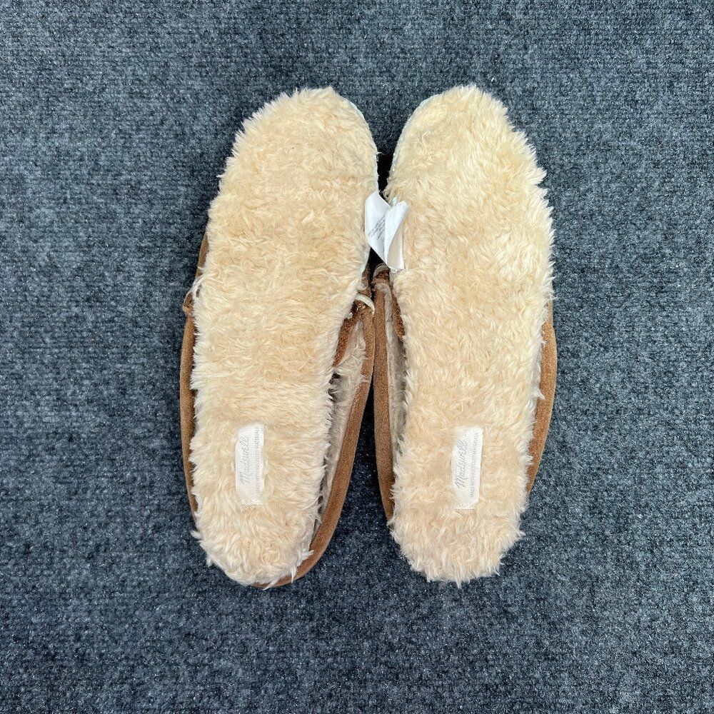 Madewell Moccasin Scuff Slippers Women's Size 10 Tan Suede Comfort Slip On Shoes - Picture 10 of 14